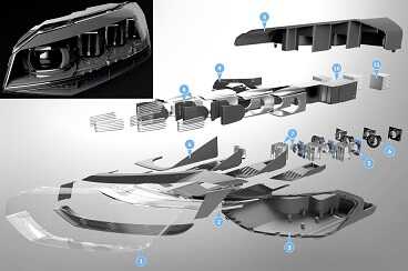Фотография Volkswagen устанавливает интерактивные матричные фары 